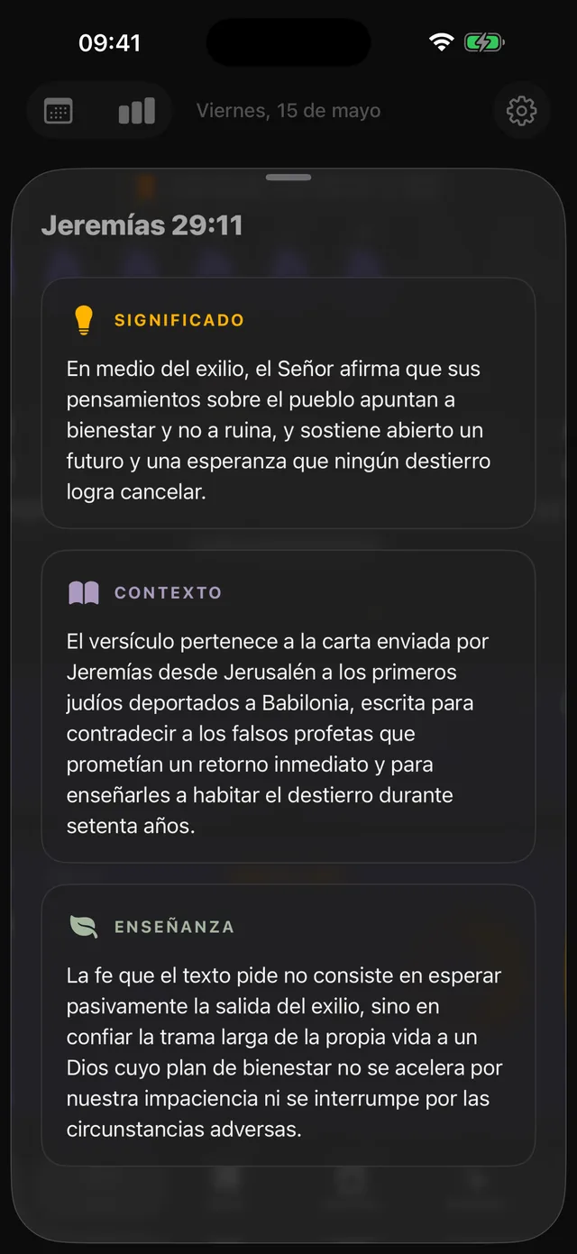 Explicación de Jeremías 29:11 en Bible 365 dividida en significado, contexto y enseñanza